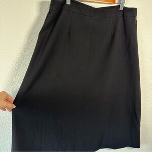 Halogen Black A-Line Midi‎ Skirt Size Large